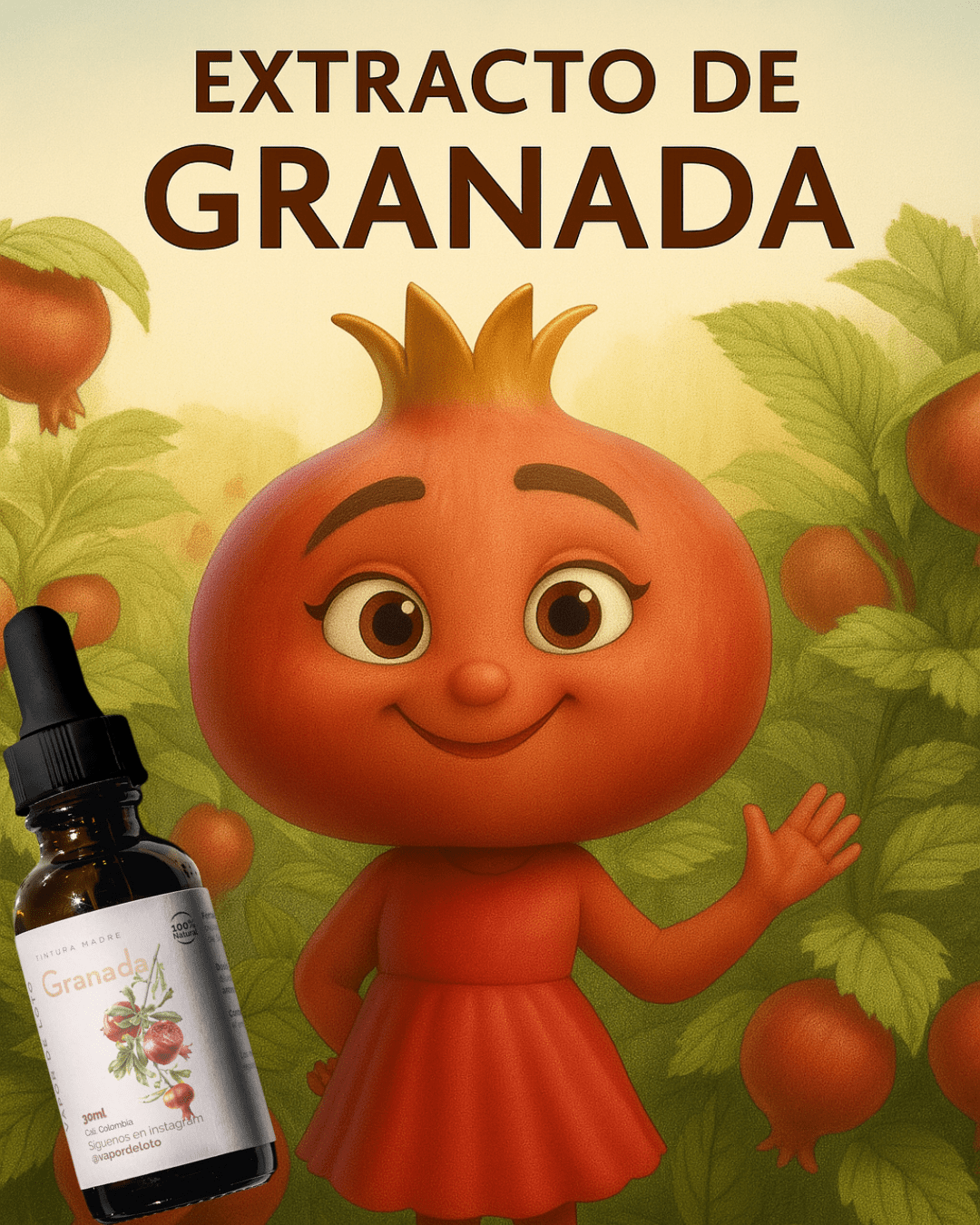 Extracto líquido de Granada - extractos y aceites naturales de Vapor de Loto