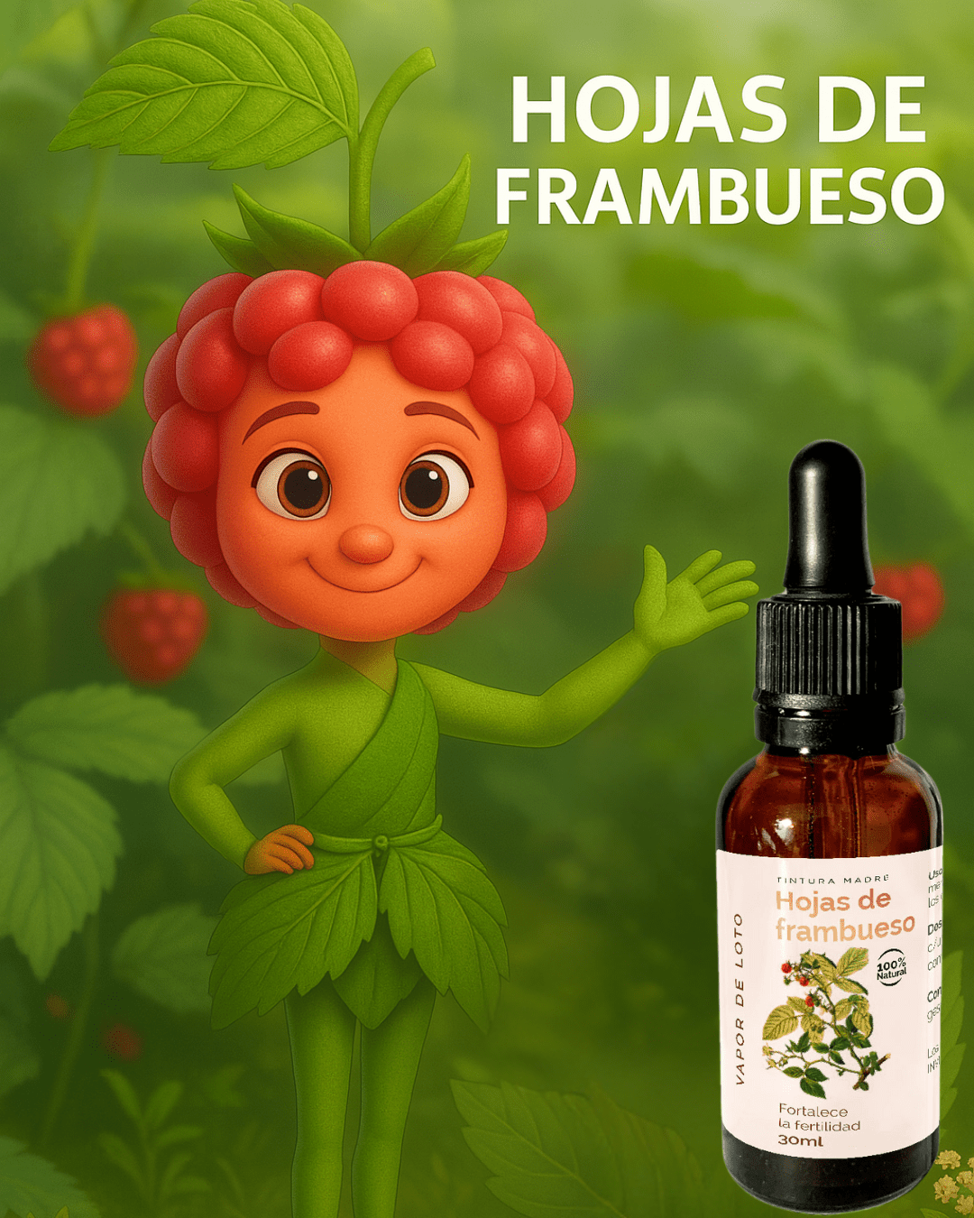 Extracto líquido hojas de frambueso - extractos y aceites naturales de Vapor de Loto