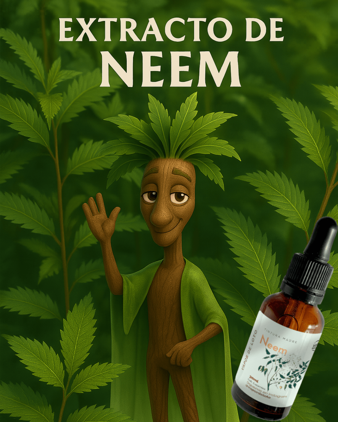 Extracto líquido de Neem - extractos y aceites naturales de Vapor de Loto