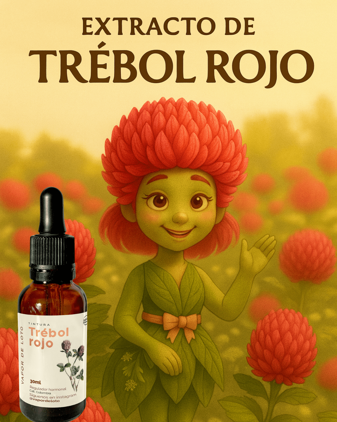 Extracto líquido de Trébol rojo - extractos y aceites naturales de Vapor de Loto