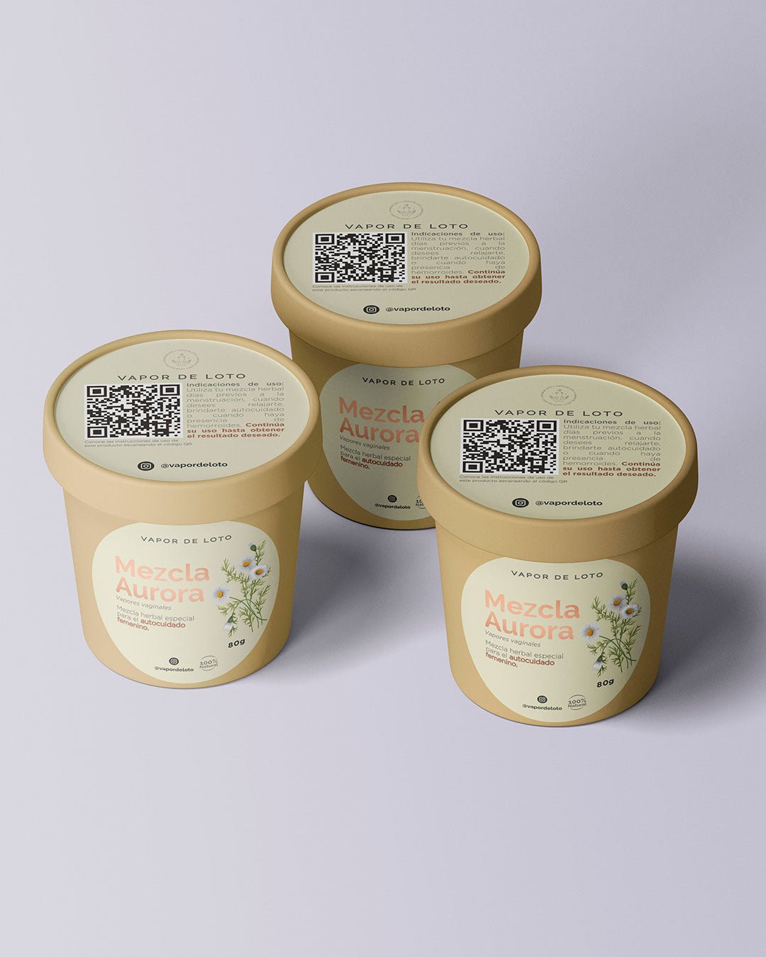 Mezcla herbal para vapores vaginales AURORA - extractos y aceites naturales de Vapor de Loto