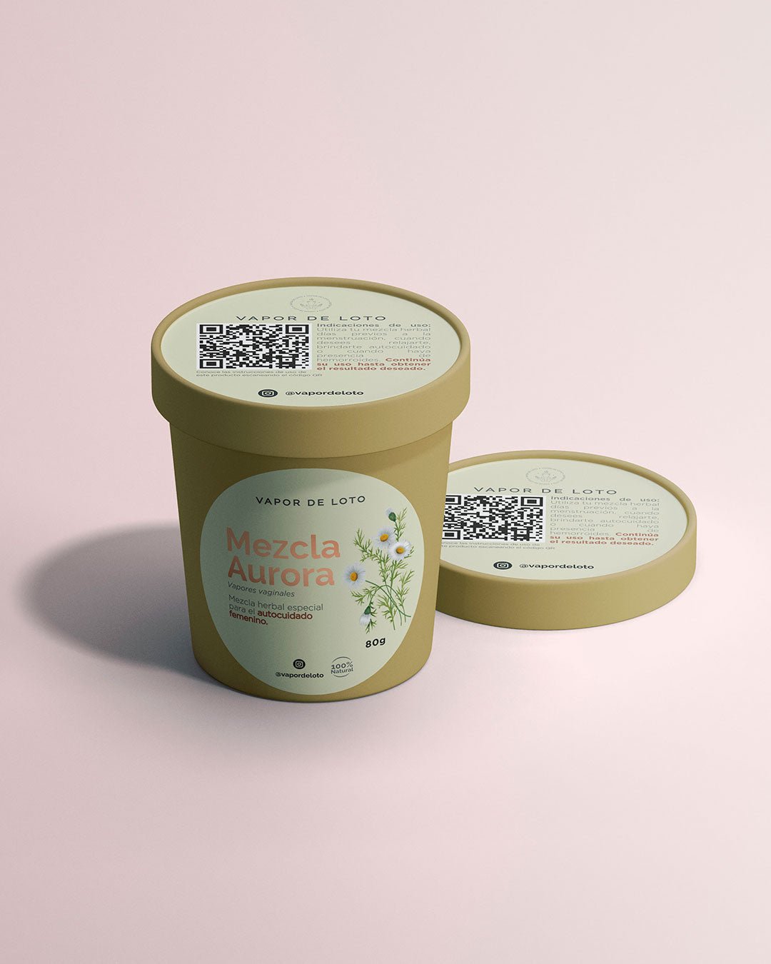 Mezcla herbal para vapores vaginales AURORA - extractos y aceites naturales de Vapor de Loto