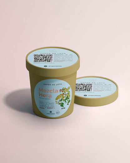 Mezcla herbal para vapores vaginales HERA - extractos y aceites naturales de Vapor de Loto