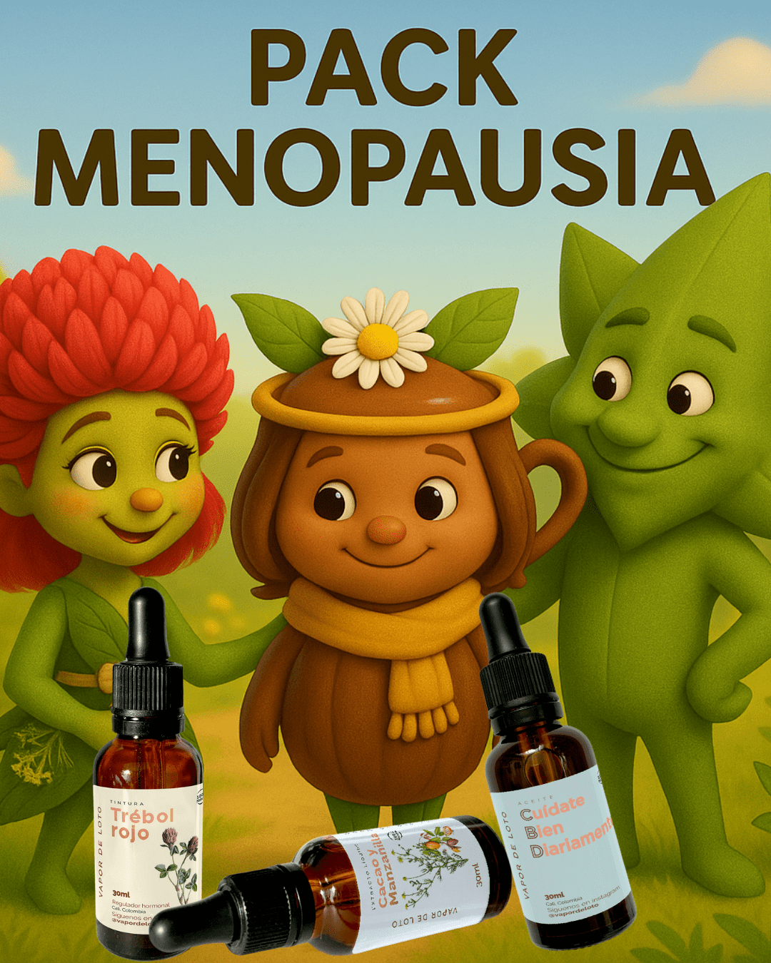 Pack Menopausia - extractos y aceites naturales de Vapor de Loto