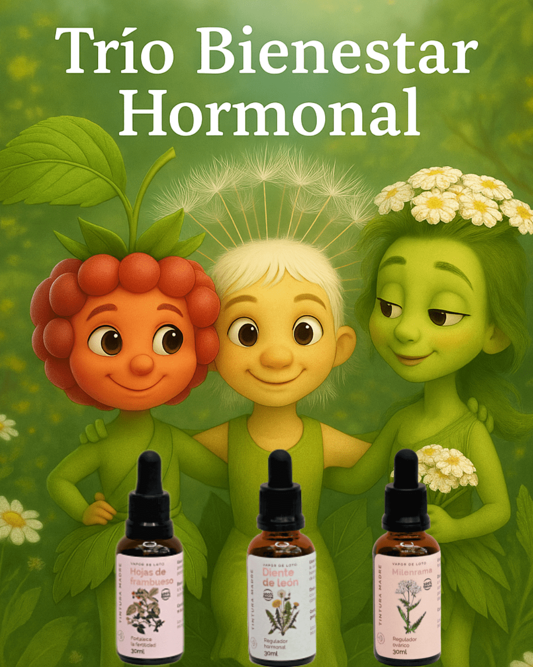 Trío Bienestar Hormonal - extractos y aceites naturales de Vapor de Loto
